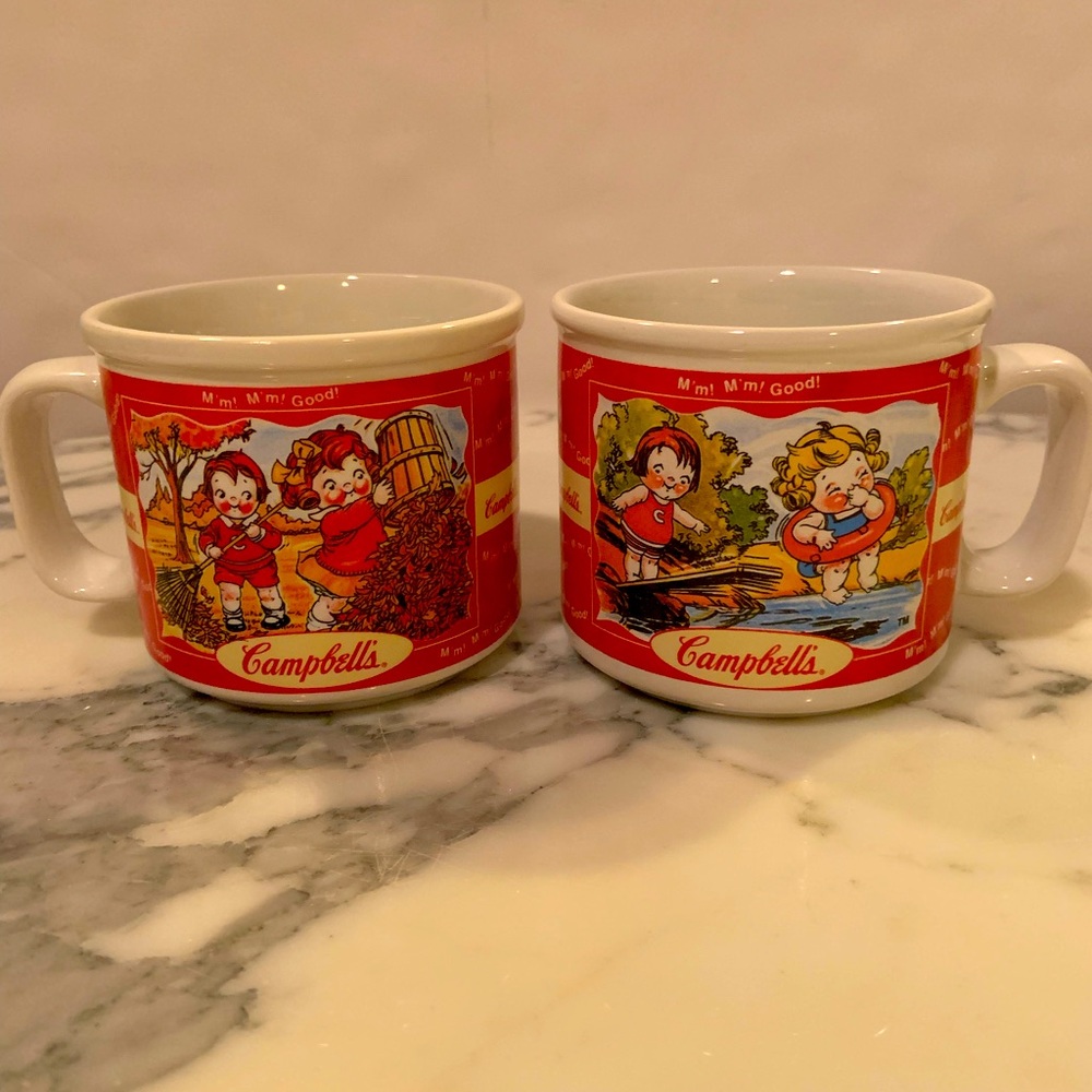 Vintage 1998 Campbell’s Soup Mugs Set Of 2